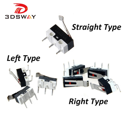 3DSWAY 3D Printer Mechanical Limit Switch 10pcs/lot 1A/125VAC Endstop Micro Switch for Prusa I3 Delta Kossel Makerbot Printer ► Photo 1/6