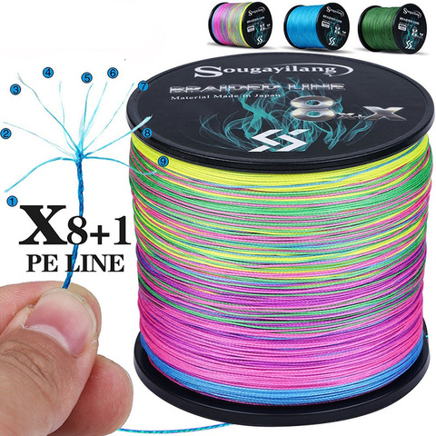 Sougayilang 9 Strands Super Strong PE Fishing Line 300M 500M 1000M  Strong Abrasion Resistance Multifilament Fishing Line Pesca ► Photo 1/6