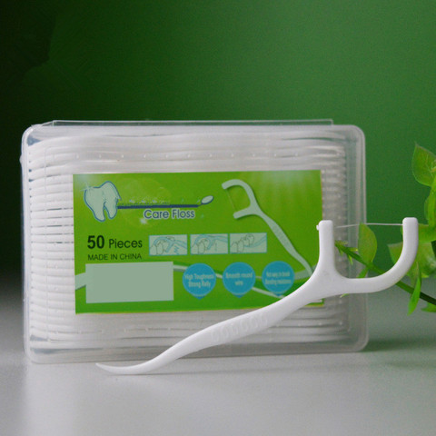 50pcs Dental Floss Flosser Picks Teeth Toothpicks Stick Tooth Clean Oral Care 7.5cm ► Photo 1/6