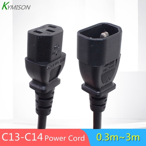 IEC320 C14 To C13 Extension Cable For PDU UPS 10A 250V Male Plug To Female Socket AC Power Cord For Computer PC Monitor ► Photo 1/6