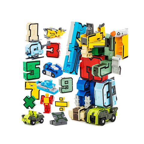 15Pcs Creative Blocks Assembling Educational Blocks Action Figure Transformation Number Robot Deformation Robot Toy For Children ► Photo 1/6