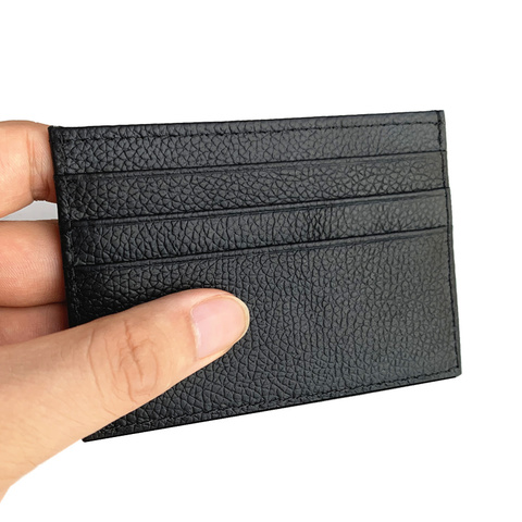 Genuine leather business card holder men women bag thin id card case slim credit card holder clutch male female mini card wallet ► Photo 1/6