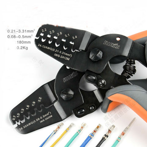 Open Barrel Crimping Tools Crimper Terminal Plier Iws-2412M for 24-12AWG