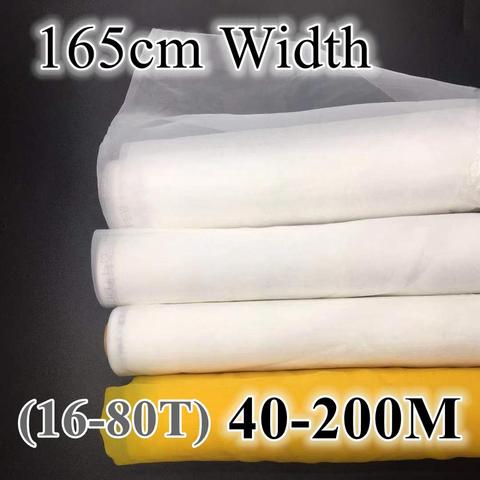 White Silk Screen Printing Mesh 60M/80M/100M/120M/140M/160M/180M/200M Polyester Screen Printing Fabric 165cm Width Tool Parts ► Photo 1/6