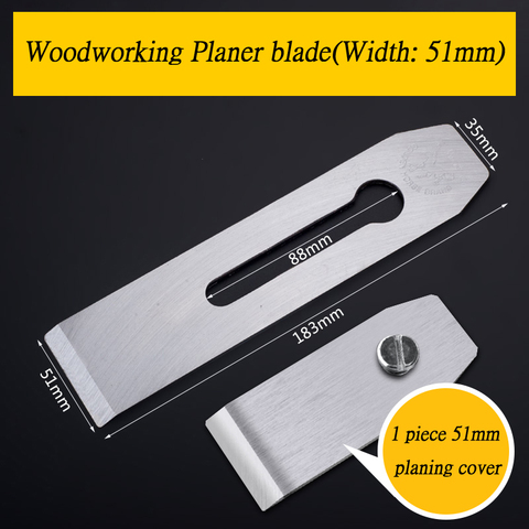 Hand Planer Blades 180*44*2.9mm HSS Planer Cutter Width 38 44 51mm Woodworking Planer Saw Blades 183*51*2.9mm With Planing Cover ► Photo 1/6