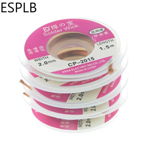 5pcs 2.0mm CP-2015 Soldering Wire Braid 1.5M 5FT Desoldering Pump Welding Sucker Remover ► Photo 1/6