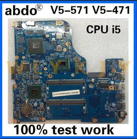 11309-2 48.4TU05.021 motherboard for ACER V5-471 V5-571 notebook motherboard CPU i5 GPU GT620M GT710M DDR3 100% test work ► Photo 1/4