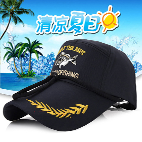 Casual Men Outdoor Fishing Caps Baseball Golf Hunting Cap with Cartoon Fish Pattern Hiking Camping Cycling Sports Fishing Hat ► Photo 1/6