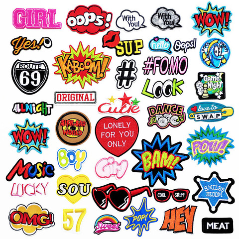 OOPS OMG WOW DIY Cloth Badges Mend Decorate Iron On Sew On Patch Clothes Apparel Sewing Decoration Applique Sew On Patches ► Photo 1/6