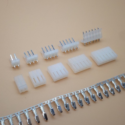 10sets CH3.96 spacing:3.96mm Connector Straight needle Seat+Plug+Terminals 2P 3P 4P 5P 6P 7P 8P ► Photo 1/4