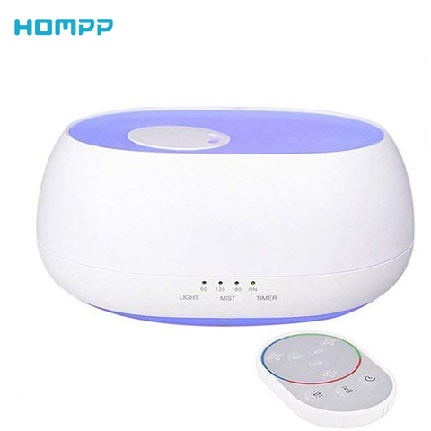 500ml Remote Control Aroma Diffuser,Essential Oil Ultrasonic Aromatherapy Home Air Humidifier Colorful Light Rotating Spray Port ► Photo 1/1