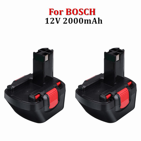 2pcs 12V 2000mAh Ni-CD Battery for Bosch 12V Drill GSR 12 VE-2,GSB 12 VE-2,PSB 12 VE-2, BAT043 BAT045 BTA120 26073 35430 BAT139 ► Photo 1/6