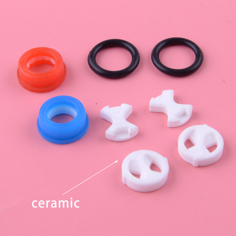 LETAOSK 8Pcs/Set High Quality Valve Tap Replacement Ceramic Disc Silicon Washer Gasket Insert 1/2'' ► Photo 1/3