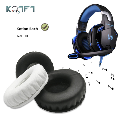 KQTFT 1 Pair of Replacement Ear Pads for Kotion Each G2000 G 2200 G-2000 G 2000 2200 Headset EarPads Earmuff Cover Cushion Cups ► Photo 1/6