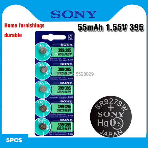 Buy Online 5pc Sony Original 395 Sr927sw 399 Sr927w Ag7 Lr927 1 55v Button Cell Watch Coin Battery Watch Batteries Made In Japan Alitools