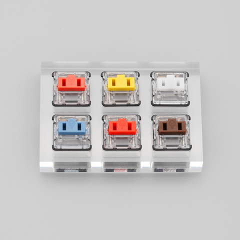 Acrylic Switch Tester 2X3 Kailh choc low profile switch brown white red dark yellow blue orange SMD RGB  for Mechanical Keyboard ► Photo 1/3