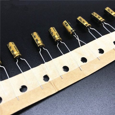 20pcs 100uF 16V NICHICON FW Series 5x11mm 16V100uF Audio Aluminum Electrolytic Capacitor ► Photo 1/2