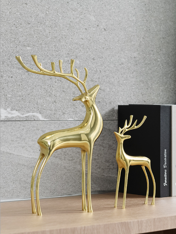 Creative Home Decor Abstract  Metal Deer Decor Figurine Decorative Metal Statue Best Xmas Gift ► Photo 1/4