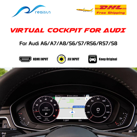 Virtual Instrument Cluster Cockpit Dashboard Panel Video Interface With HDMI Input For Audi A6/A7/A8/S6/S7/RS6/RS7/S8 ► Photo 1/6