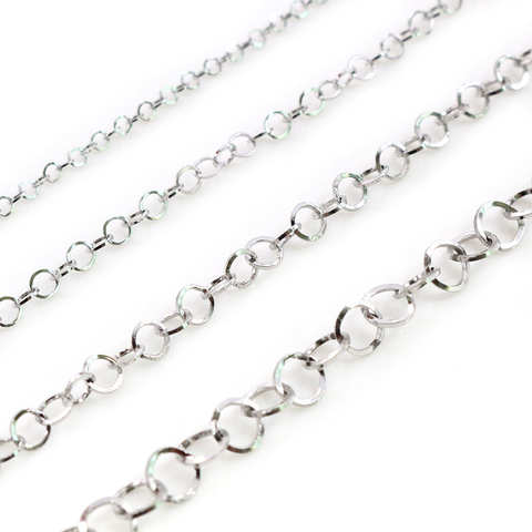 5 Meters/Lot Stainless Steel Polishing Necklace O-Ring Chain For DIY Jewelry Findings Making Materials Handmade Supplies ► Photo 1/5