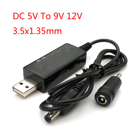 USB Boost Converter DC 5V to 9V 12V USB Step-up Converter Cable + 3.5x1.35mm Connecter For Power Supply/Charger/Power Converter ► Photo 1/4
