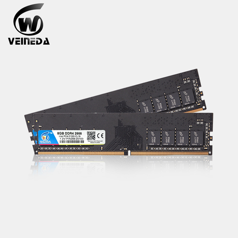 VEINEDA ddr4 8 gb PC Computer RAM  4GB 8GB  4G 8G  Memory DDR 4 PC4 2133 2400 2666Mhz Desktop DDR4 Motherboard Memoria 288-pin ► Photo 1/6