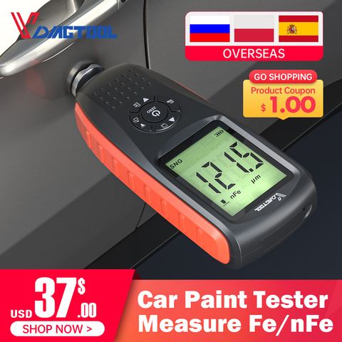 VDIAGTOOL VC200 Thickness Gauge Tester For Car Paint Tester Backlight Display Measuring Fe/nFe Car Film Thickness Meter ► Photo 1/6