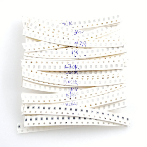 0805 SMD Resistor Kit Assorted Kit 1ohm-1M ohm 5% 33valuesX 20pcs=660pcs Sample Kit Resistance Set ► Photo 1/4