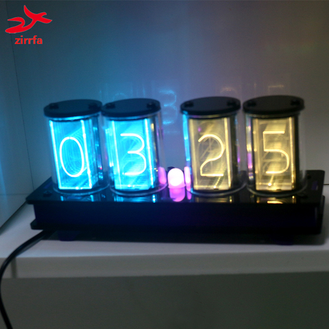 Cheap Digital Nixie Tube Clock with RGB LED Glows for Gaming