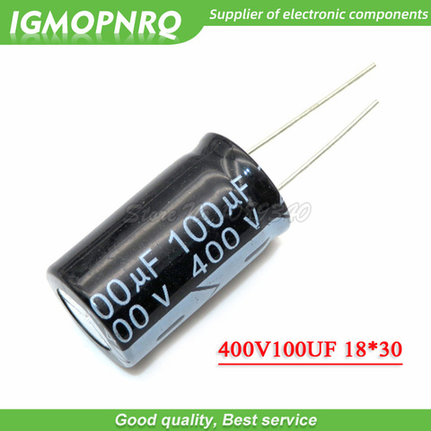 5PCS 400V100UF 18*30mm 100UF 400V 18*30 Aluminum electrolytic capacitor ► Photo 1/1