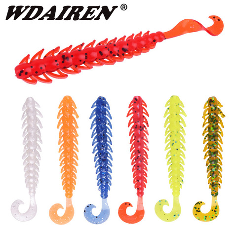 WDAIREN 10PCS/Lot Larva Soft Lures 65mm 1.2g Fishing Artificial Silicone Swimbait Bass Pike Minnow Jigging Plastic Baits Worm ► Photo 1/6