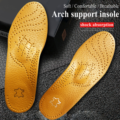 KOTLIKOFF Orthopedic Foot Care Insole Leather Latex Antibacterial Active Carbon Orthotic Arch Support Instep Flat Foot Shoes Pad ► Photo 1/6