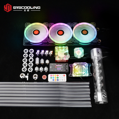 Multi-color optional computer heat dissipation hard tube water cooling kit for AMD  liquid cooling system RGB s ► Photo 1/4