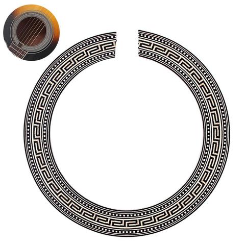 Acoustic Folk Guitar Wood Inlaid Circle Sound Hole Rosette Sticker Decoration ► Photo 1/6