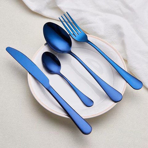 Spklifey Cutlery Stainless Steel Cutlery Fork Spoon Knife Set Tableware Dinnerware Set Knife Fork Spoon Wedding Silverware Set ► Photo 1/6
