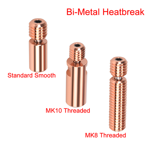 BIQU Bi-Metal Heatbreak Bimetal Heat Break MK10 MK8 Throat For E3D V6 Dragon HOTEND/FLY Volcano 1.75MM Filament 3D Printer Parts ► Photo 1/6