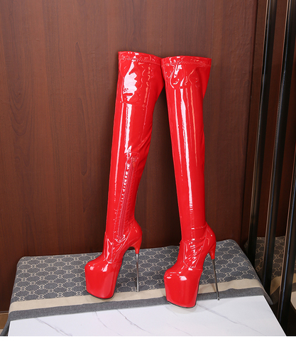 SDTRFT Ladies shoes pole dancing 20cm thin heels Stiletto over the knee long boots platform women pumps SM Cosplay  botas mujer ► Photo 1/6