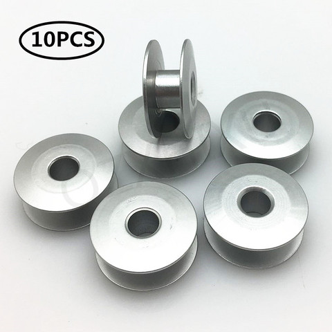 10pcs/lot Industrial Aluminum Bobbins Metal Spools Carft For Singer Brother Sewing Machine Tools 7YJ311 ► Photo 1/5