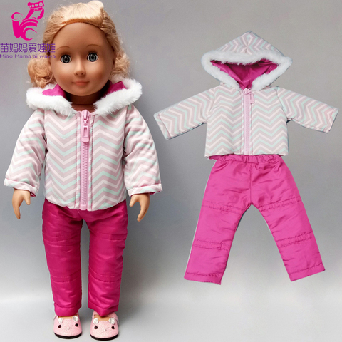 Baby new born Doll Clothes Winter Down Coat Pants 18 Inch American Doll Clothes Jacket Winter Suit ► Photo 1/6