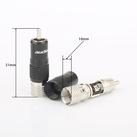 Hifi audio 4pcs/lot Hi-End Rhodium Plated RCA audio Plug Connector ► Photo 1/6