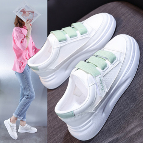 Student Wild Casual Flat Mesh Velcro Bottom Shoes Summer New Breathable Lightweight Sports Shoes Sneakers Women 's ► Photo 1/6