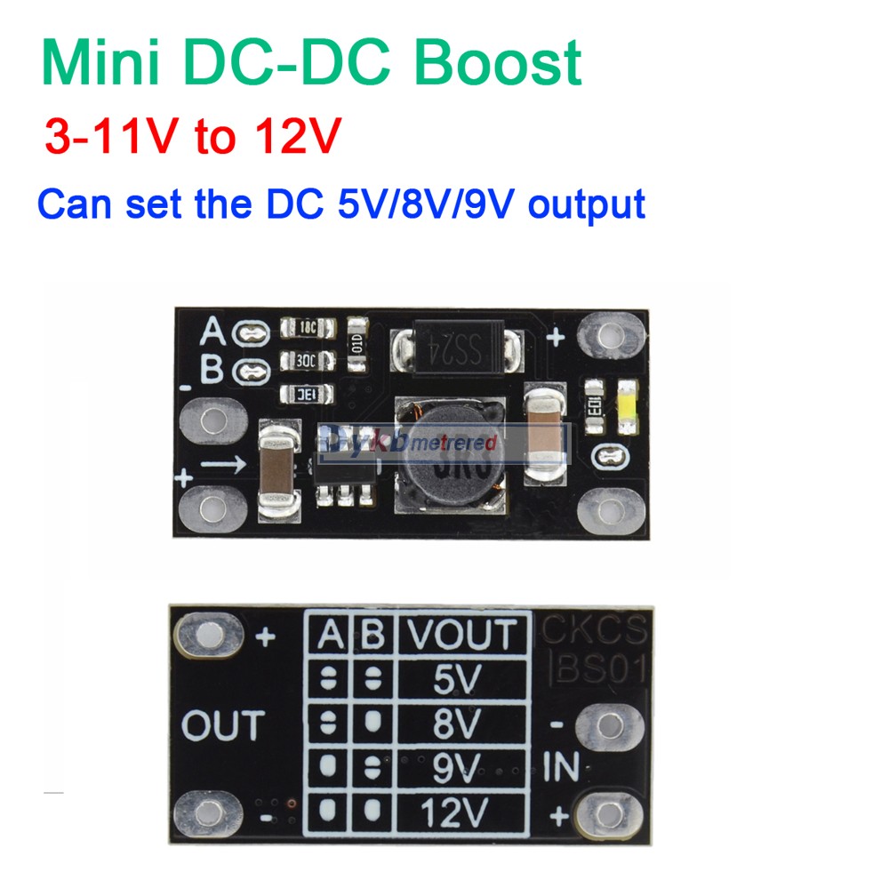 DYKB Mini DC-DC Boost Step Up Converter 3V 3.2V 3.3V 3.7V 5V 9V to