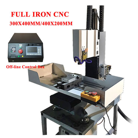 LY full cast iron cnc 3040 4020 router 1.5kw 2.2kw 3.5kw 3axis cnc engraving milling machine step motor z axis 170mm 300mm ► Photo 1/6