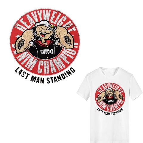 Iron on Anime Popeye Patches Applications for Clothes Applique Heat Transfer Vinyl Letter Stickers for Clothing Thermal Press ► Photo 1/4