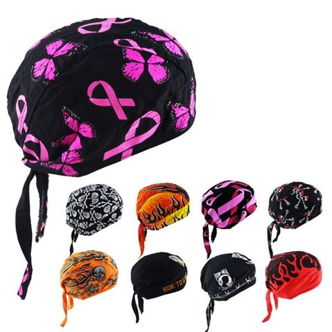 Unisex Motorcycle Biker Skull Cap Beanie Hip Hop Dance Butterfly Print Bandana Hat Helmet Liner Head Wrap Adjusted Pirate Scarf ► Photo 1/6