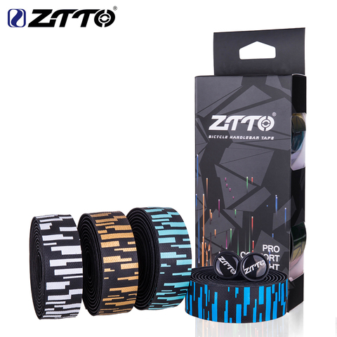 ZTTO Road Bike Handlebar tapes blue white gold teal Gradient color EVA PU Tape Durable Shock-Proof  Bartape BD8 ► Photo 1/6