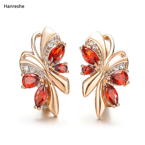 Hanreshe Stud Earring Hiphop Jewelry Small Red Green Blue Natural Zircon Crystal Earrings Statement Cute Gold Earring Women Gift ► Photo 1/6