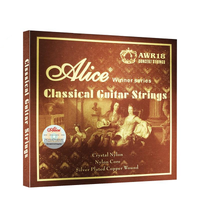 ALICE classical string AWR18-N/H set guitar nylon string acoustic guitar strings standard / high tension silver plated string ► Photo 1/6