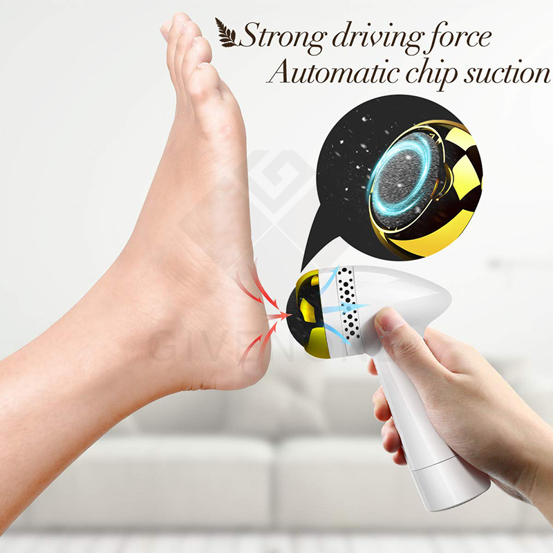 Electric Foot File Cuticle Callus Remover Machine Wireless Pedicure Tools  USB Rechargeable Foot Heel Care Tool With Sandpaper - AliExpress