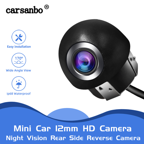 Mini Car 12mm Camera 2022 New Rear Front Side Night Vision Camera IP67 Waterproof Car RearView Cameras Dual Purpose Hanging Type ► Photo 1/1